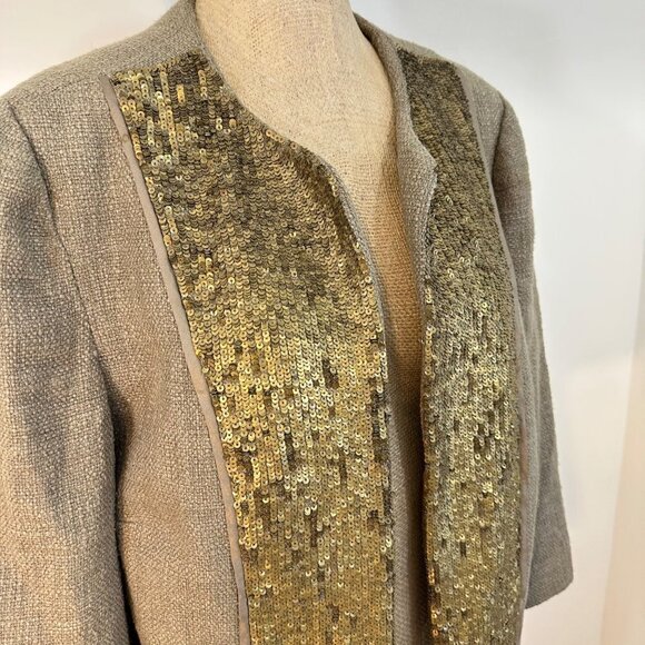Forth & Towne Gold Sequin Tweed‎ Jacket  12 - Picture 4 of 6
